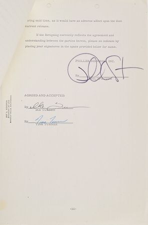 Lot #661 Ike and Tina Turner Signed Document - Image 2
