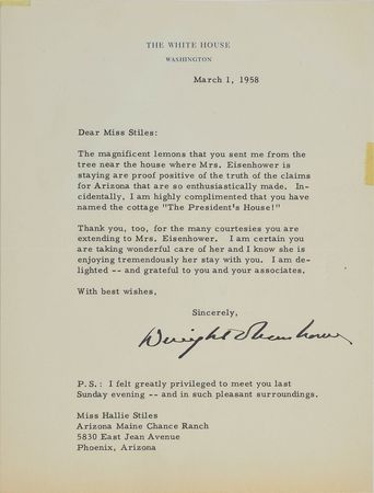 Lot #189 Dwight D. Eisenhower Typed Letter Signed - Image 1