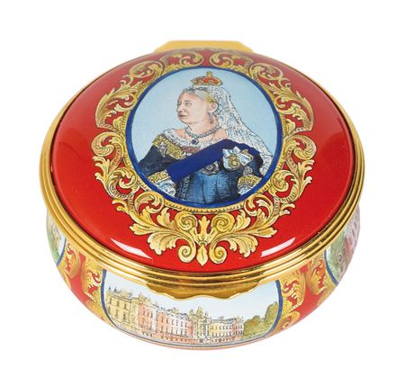 Lot #50 Queen Victoria Halcyon Days Enamel Boxes Enamel Boxes - Image 1