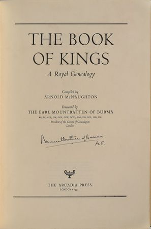 Lot #44 Mountbatten of Burma Signed Book: Sumptuous Zaehnsdorf-bound edition of The Book of Kings - Image 1