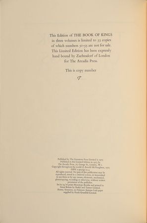 Lot #44 Mountbatten of Burma Signed Book: Sumptuous Zaehnsdorf-bound edition of The Book of Kings - Image 2