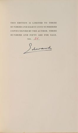 Lot #36 King Edward VIII Signed Book Book