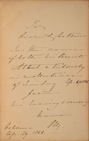 Lot #18 Queen Victoria Signed Book Inscribed to