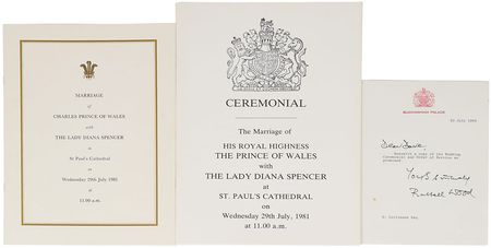 Lot #82 Princess Diana and Prince Charles Wedding Cake and Royal Wedding Service Books: The Royal Wedding of Charles and Diana - Image 3