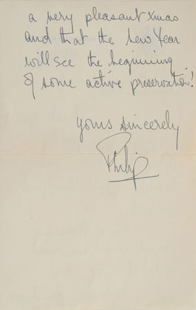 Lot #37 Prince Philip Autograph Letter Signed - Image 2