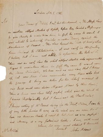 Lot #7006 John Adams Autograph Letter Signed - Image 1