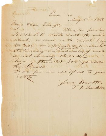 Lot #7057 Thomas J. 'Stonewall' Jackson Autograph Letter Signed - Image 1