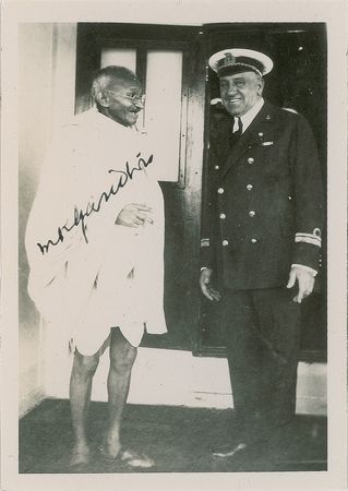 Lot #7030 Mohandas Gandhi Signed Photograph - Image 1