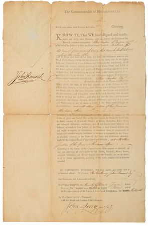 Lot #7024 John Hancock and Samuel Adams Signed