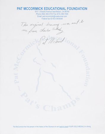 Lot #7066 Charles Schulz Hand-Drawn and -Colored Sketch - Image 2