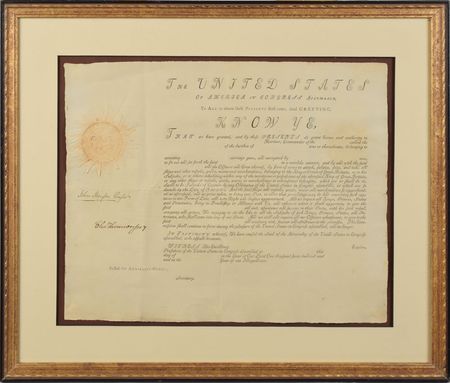 Lot #7026 John Hanson Signed Document