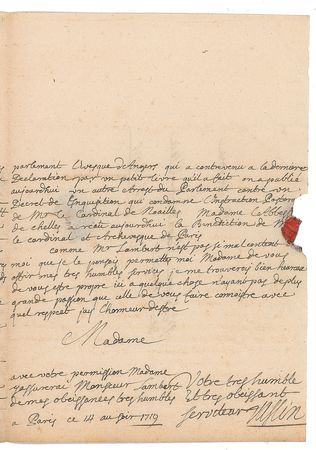 Lot #7040 John Law Signed Letter - Image 5