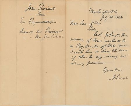Lot #7012 Abraham Lincoln Autograph Letter Signed - Image 1