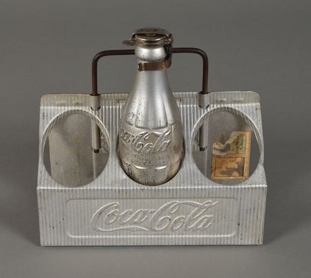 Lot #7065 Andy Warhol 'You're In' Silver Coca-Cola Bottle With Holder - Image 6