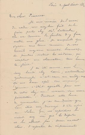 Lot #7061 Paul Gauguin Autograph Letter Signed - Image 1