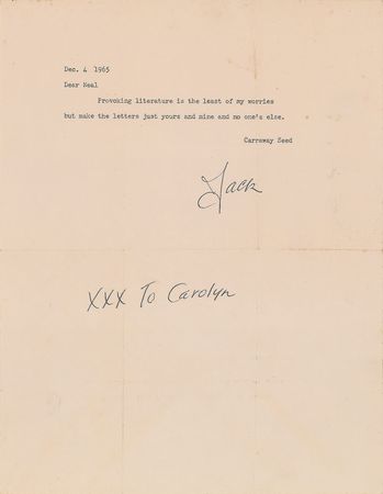 Lot #7070 Jack Kerouac Typed Letter Signed - Image 1