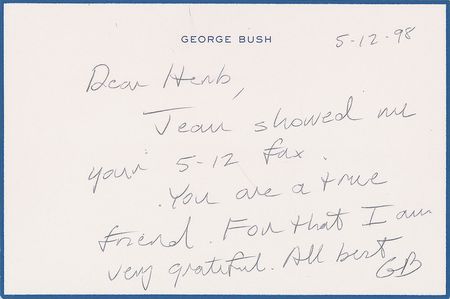 Lot #139 George Bush Handwritten Letter Signed - Image 1
