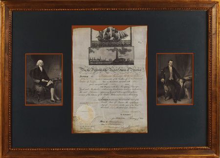 Lot #83 James Madison and James Monroe Signed Document - Image 1