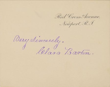 Lot #181 Clara Barton Signature - Image 1