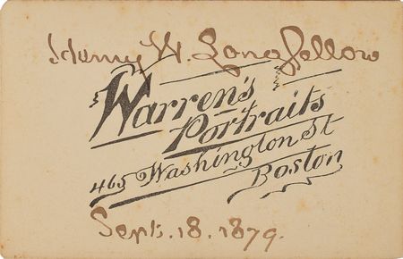 Lot #435 Henry Wadsworth Longfellow Signed Photograph - Image 1