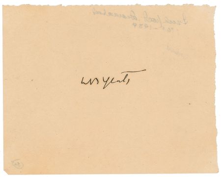 Lot #468 William Butler Yeats Signature - Image 1