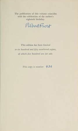 Lot #453 Robert Frost Book - Image 1