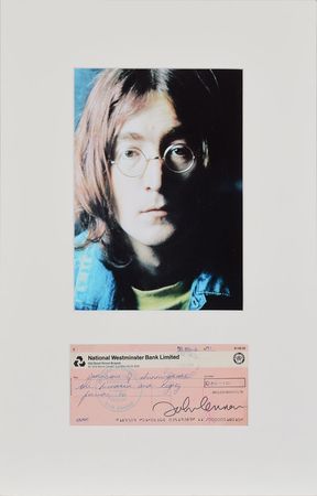 Lot #484 Beatles: John Lennon Check - Image 1