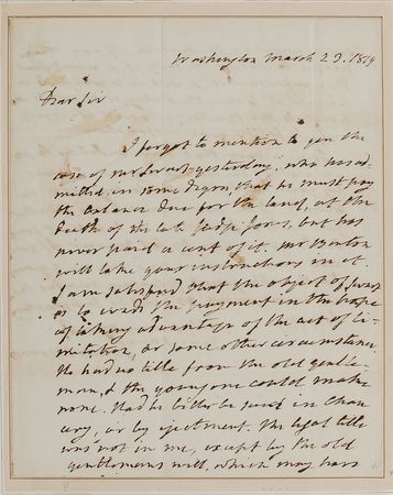 Lot #85 James Monroe: The president defends his Oak Hill plantation in a scathing letter - Image 1