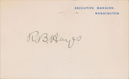 Lot #151 Rutherford B. Hayes White House Card - Image 1