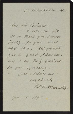 Lot #447 Robert Browning Handwritten Letter Signed - Image 2