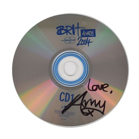 Lot #504 Amy Winehouse: Twice-signed Brit Awards CD by Winehouse - Image 2