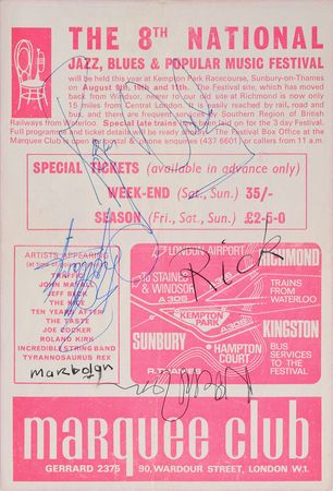 Lot #493 Pink Floyd and T-Rex: Pink Floyd and T-Rex play the 8th National Jazz Blues Festival - Image 2