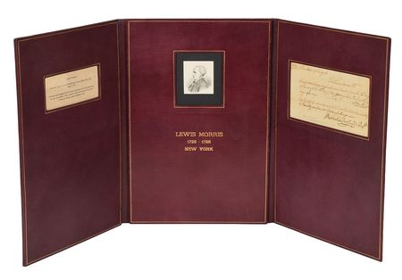 Lot #175 Lewis Morris: Sought-after pay document endorsed by the New York signer, for 