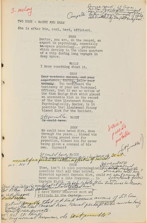 Lot #604 Star Trek: Production-used working script for Star Trek's 
