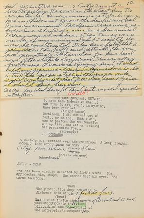 Lot #604 Star Trek: Production-used working script for Star Trek's 