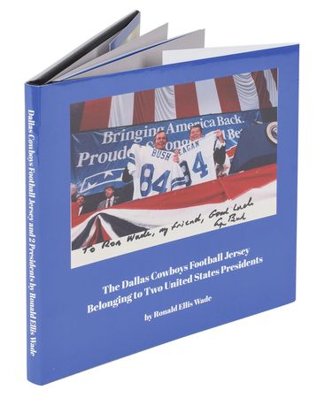 Lot #135 George and George W. Bush: Dallas Cowboys jersey belonging to the Bushes - Image 6
