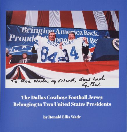 Lot #135 George and George W. Bush: Dallas Cowboys jersey belonging to the Bushes - Image 7