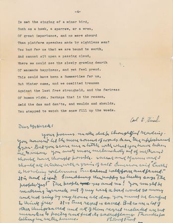 Lot #429 Robert Frost: ?You suck more melancholy out of me than I should have thought possible? - Image 1