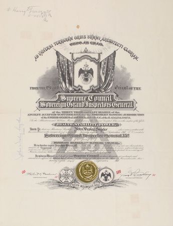 Lot #122 Harry S. Truman: Masonic collection signed by Truman, a 33° Past Grand Master - Image 2