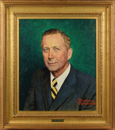 Lot #386 Norman Rockwell: Original oil painting by Norman Rockwell?a distinguished 1971 portrait - Image 1