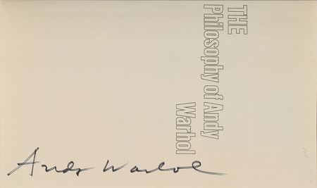Lot #405 Andy Warhol Book - Image 1