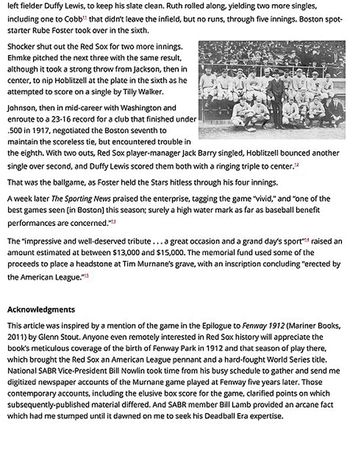 Lot #757 Boston Red Sox vs. All Stars: 1917: Game-used baseball from the 1917 Tim Murnane Benefit—played in by Babe Ruth, Ty Cobb, Walter Johnson, and Shoeless Joe Jackson - Image 16