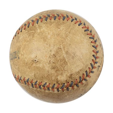 Lot #757 Boston Red Sox vs. All Stars: 1917: Game-used baseball from the 1917 Tim Murnane Benefit—played in by Babe Ruth, Ty Cobb, Walter Johnson, and Shoeless Joe Jackson - Image 19