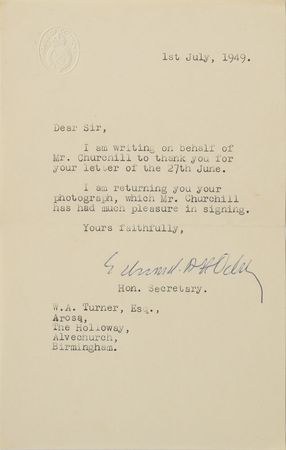 Lot #211 Winston Churchill: Churchill's personally-smoked cigar from a 1947 trip to Paris - Image 5