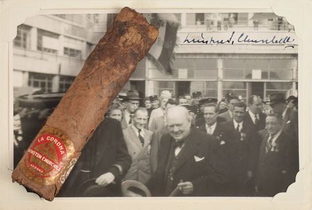 Lot #211 Winston Churchill: Churchill's personally-smoked cigar from a 1947 trip to Paris - Image 1