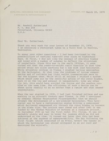 Lot #76 Friedrich von Doblhoff - Image 1