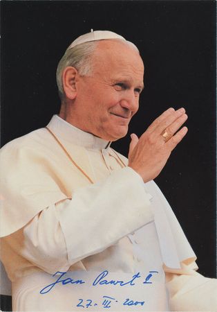 Lot #207 Pope John Paul II Signed Photograph - Image 1