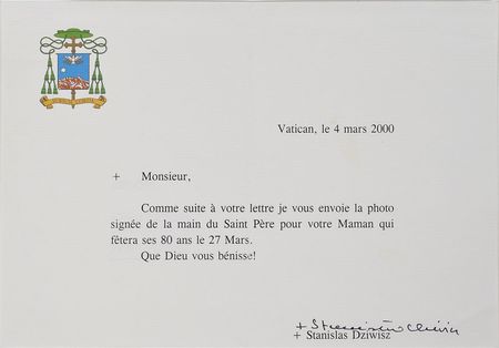 Lot #207 Pope John Paul II Signed Photograph - Image 2