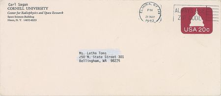 Lot #371 Carl Sagan Typed Letter Signed - Image 2