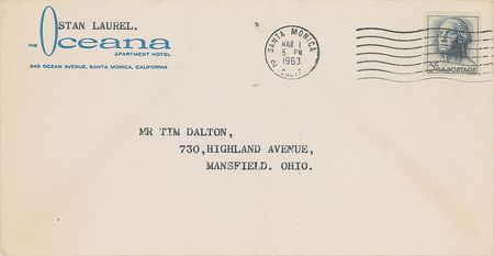 Lot #726 Stan Laurel: 